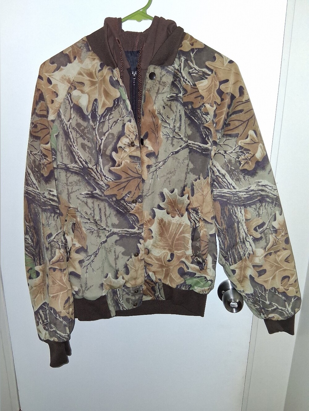 Men's Camo Hooded Zip Jacket - Brown/Green
